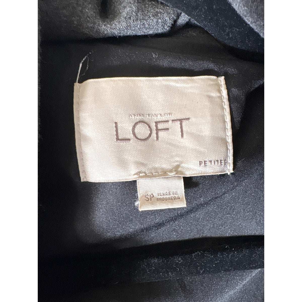Loft Charcoal Gray Puffy Oversized Collar Jacket Sz SP