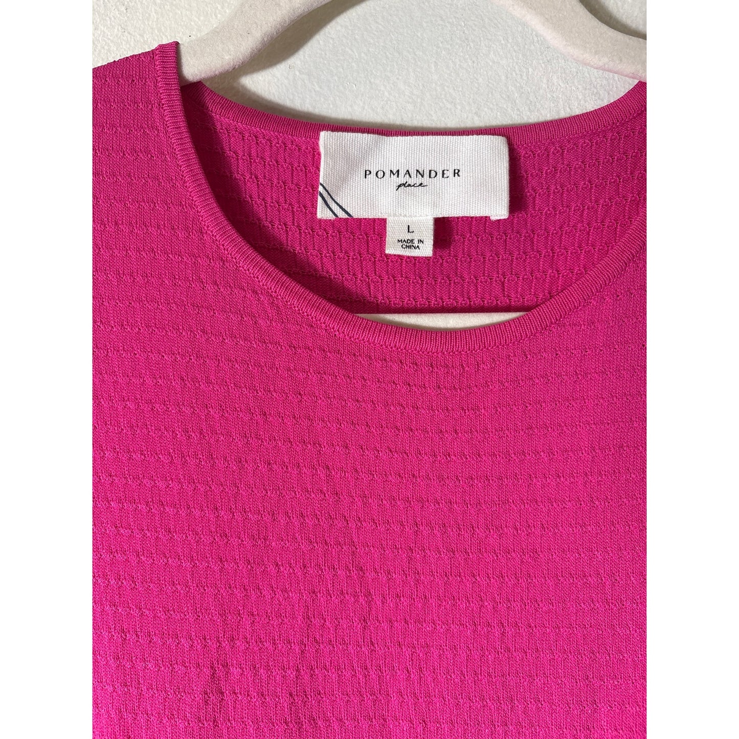 Pomander Place Hot Pink Long Sleeve Maxi Dress Sz L