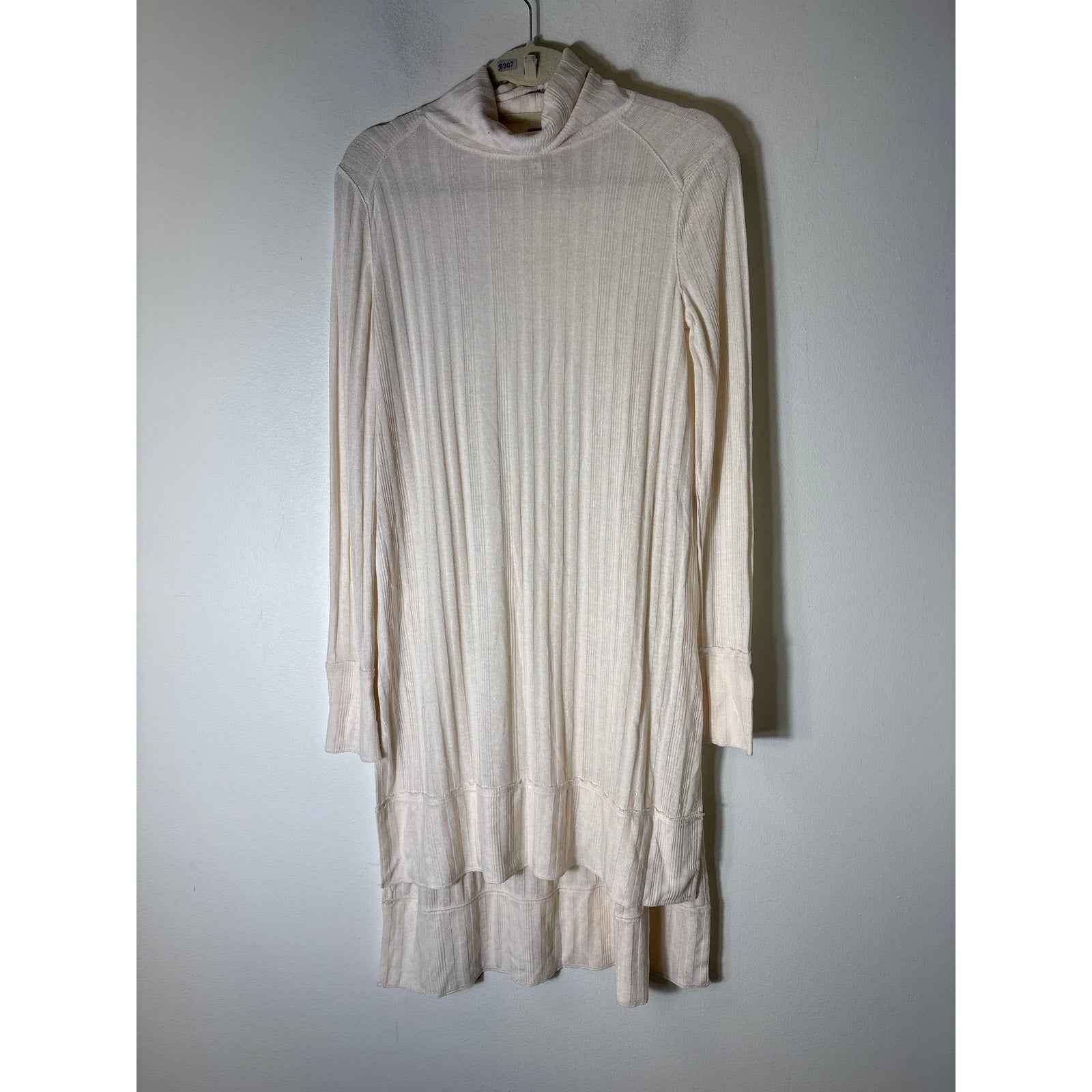 We The Free Off White Long Sleeve Turtle Neck Mini Dress Sz M
