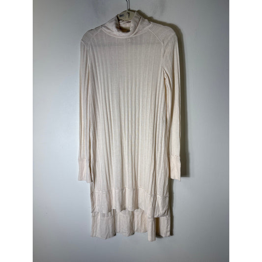 We The Free Off White Long Sleeve Turtle Neck Mini Dress Sz M