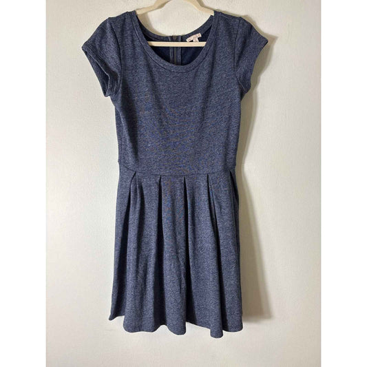 Gap Navy Cap Sleeve Knit A-Line Knee Length Dress Sz XS