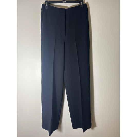 Wilfred Black Flat Front Loose Leg Slacks Sz 8
