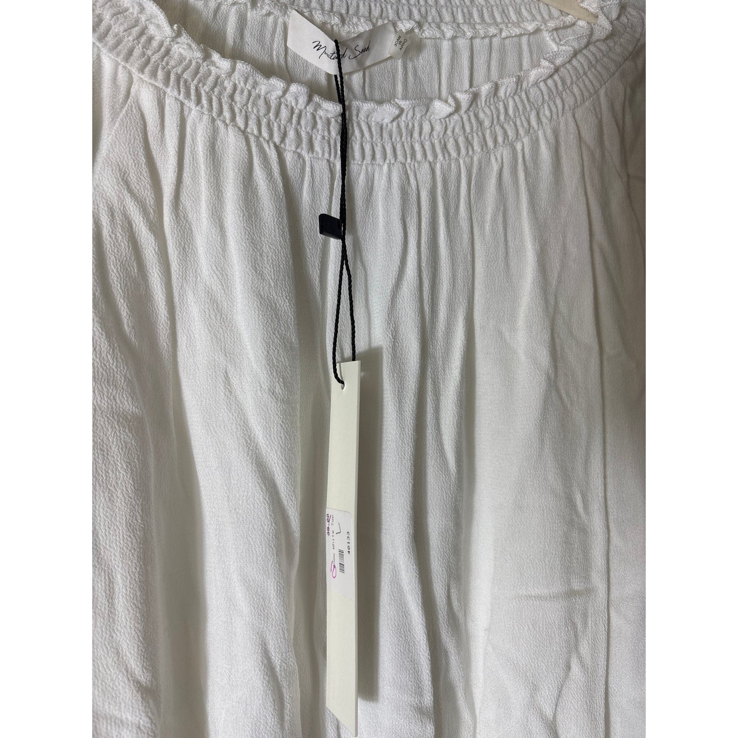 NWT Mustard Seed White Long Sleeve Top Sz L