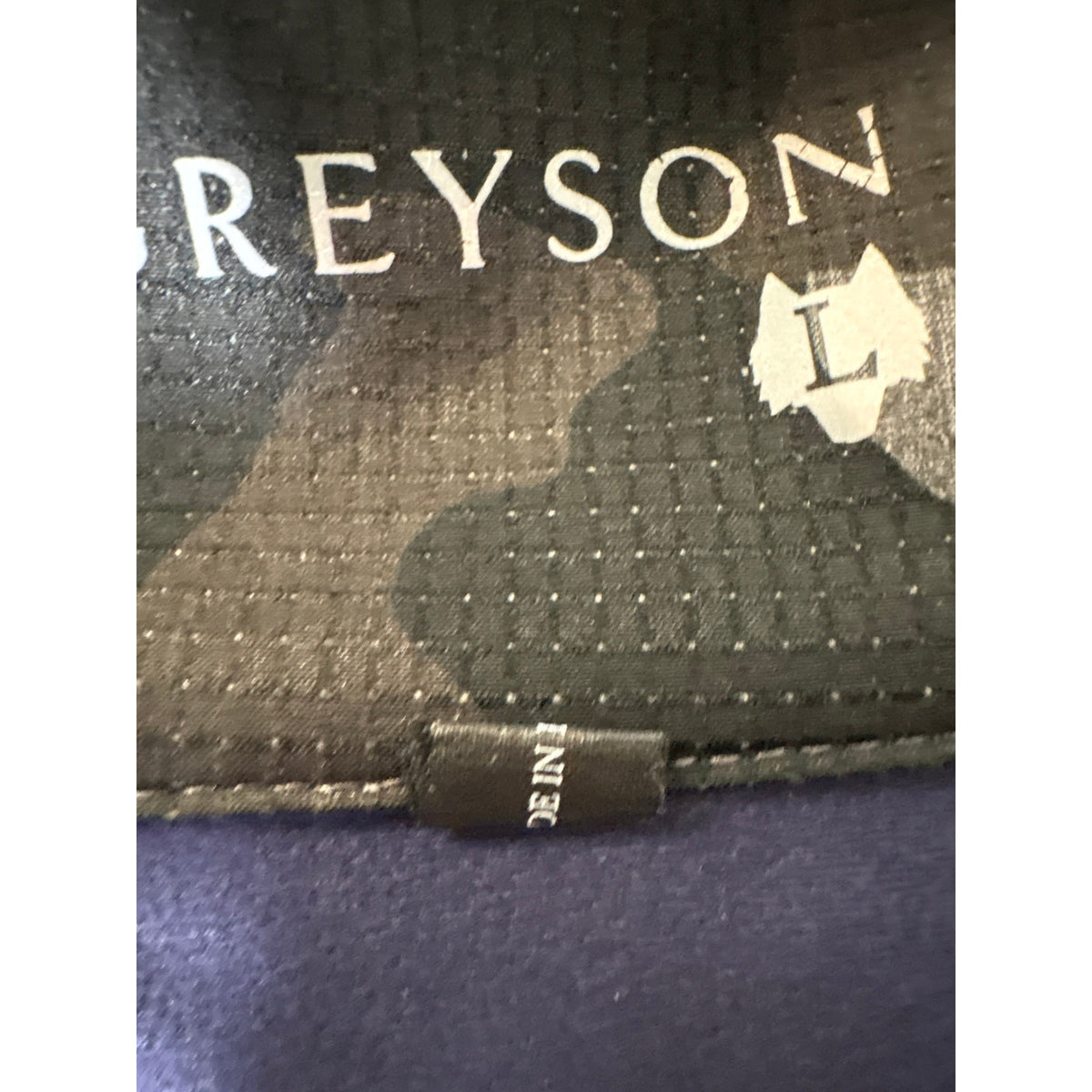 Men's Greyson Navy Blue Long Sleeve Quarter Zip Pullover Sz L