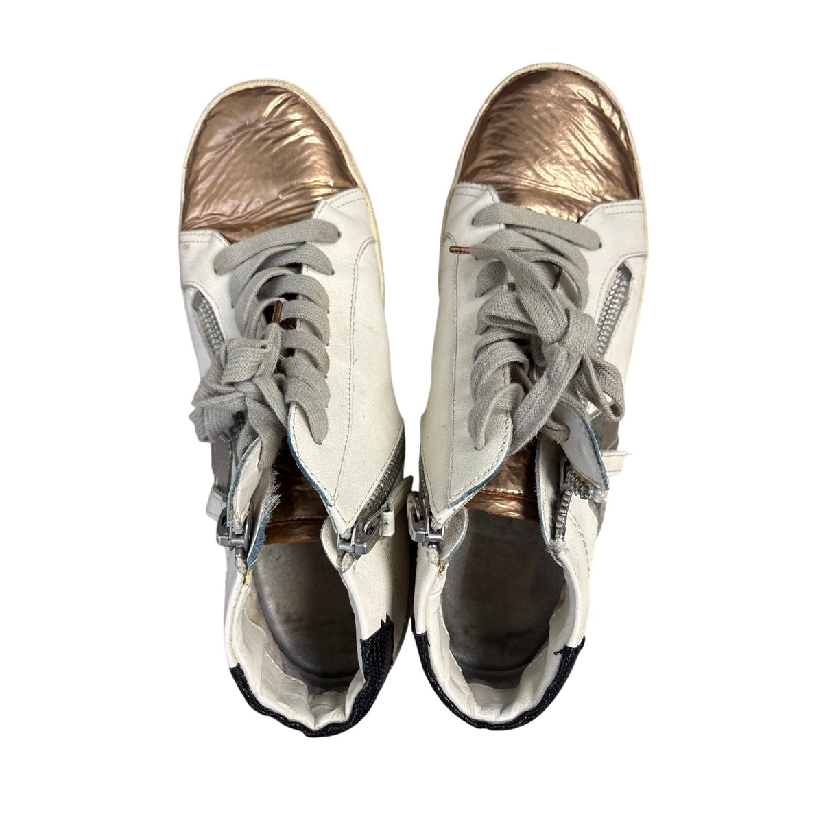 Dolce Vita Metallie Toe White High Tops Sz 10