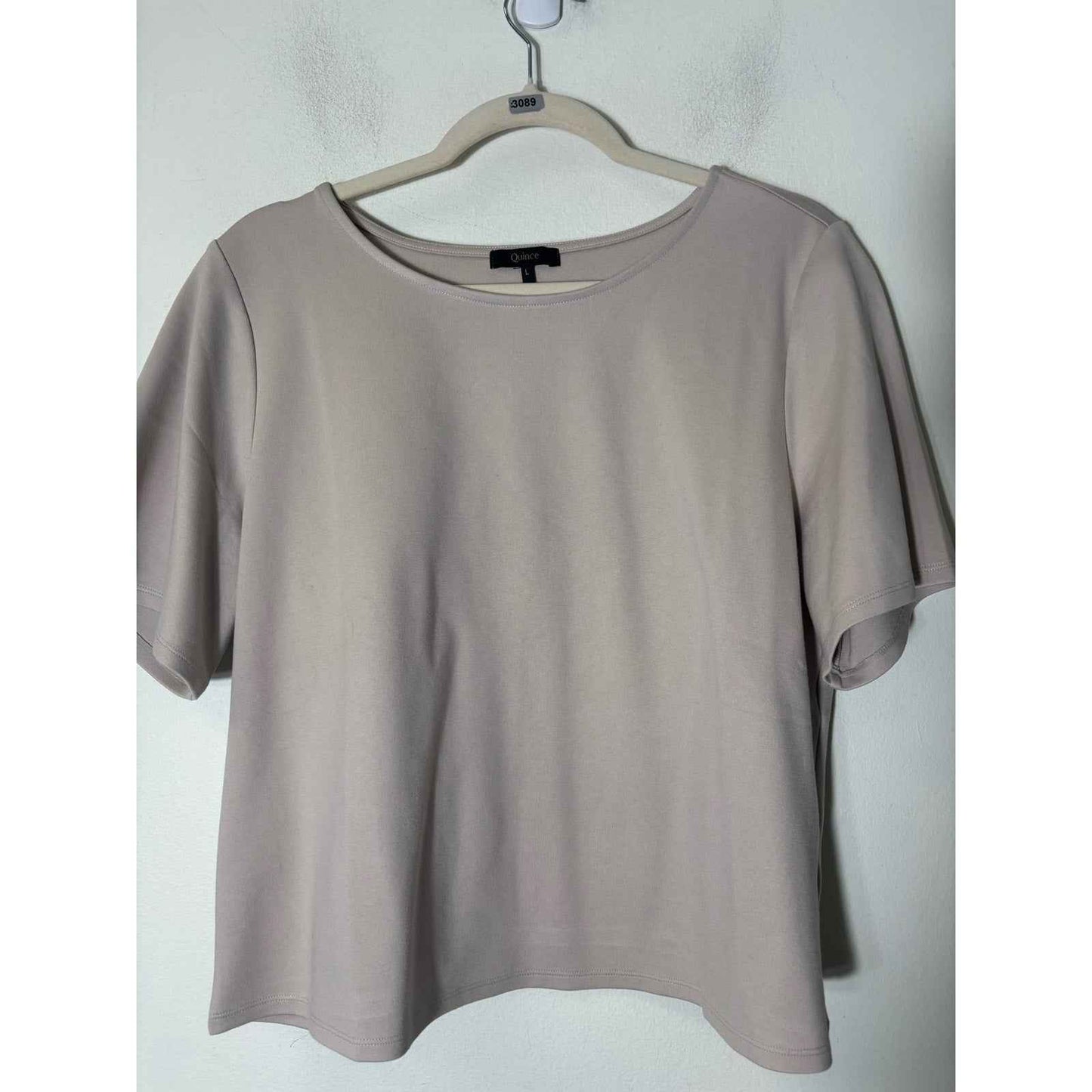 Quince Beige Top Sz L
