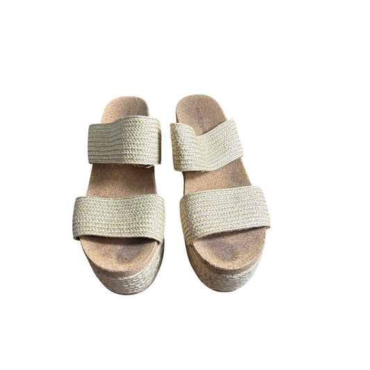 Kelsi Dagger Platform Rafia Sandals Sz 9