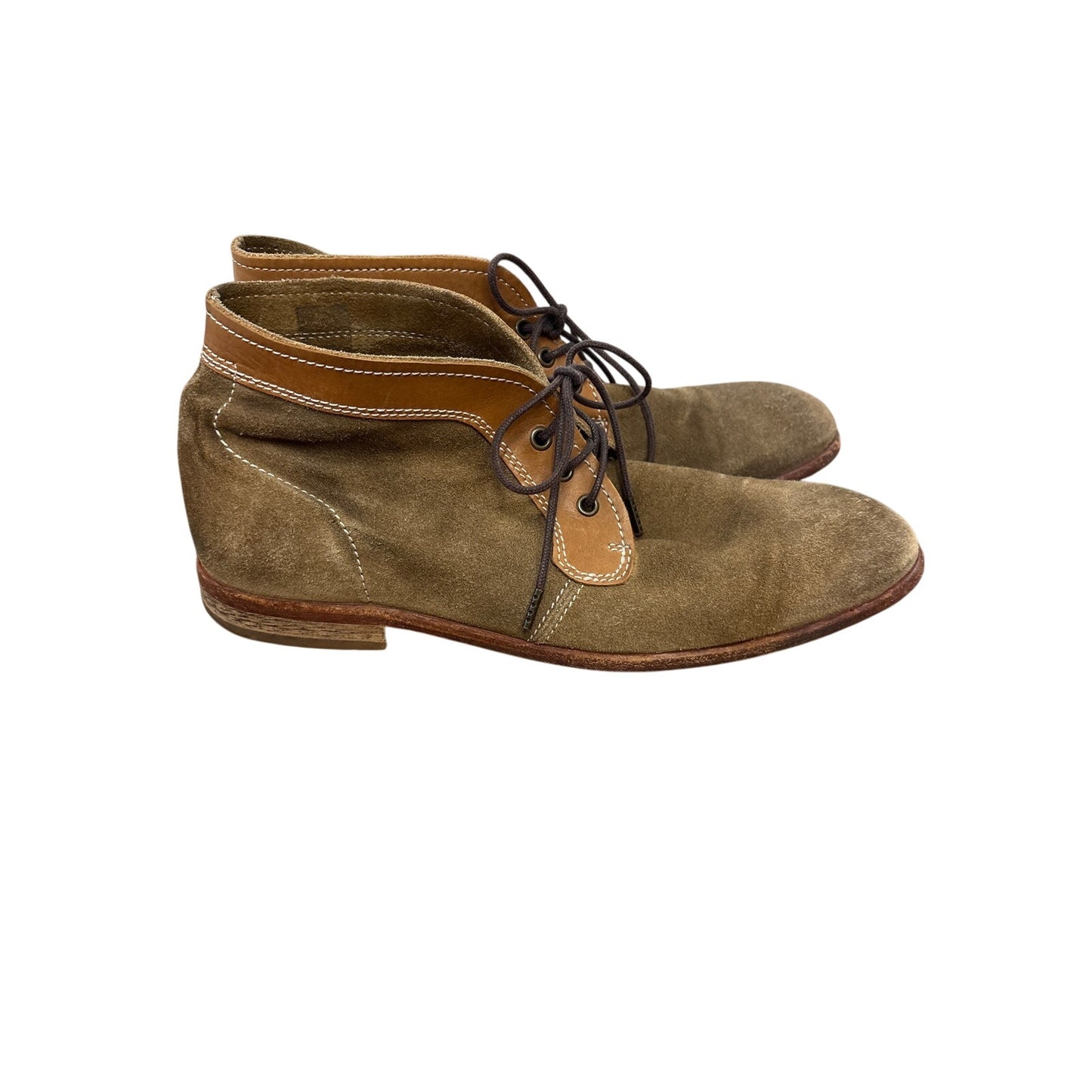 Mens By Hudson Brown Suede Ankle Lace Up Shoes Sz 41