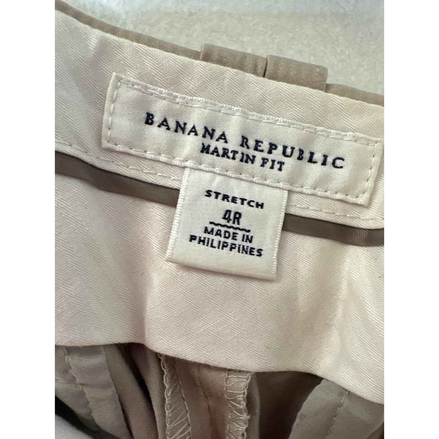 Banana Republic Tan"Martin Fit" Stretch Ankle Pants Sz 4R