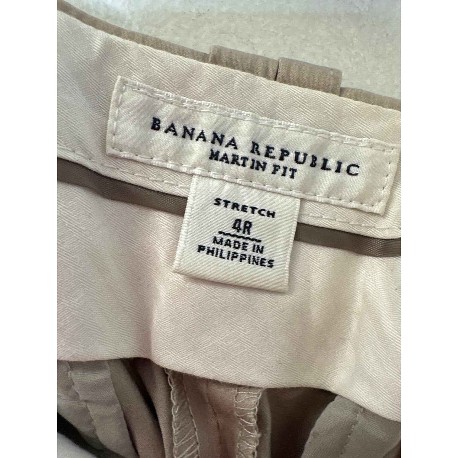 Banana Republic Tan"Martin Fit" Stretch Ankle Pants Sz 4R