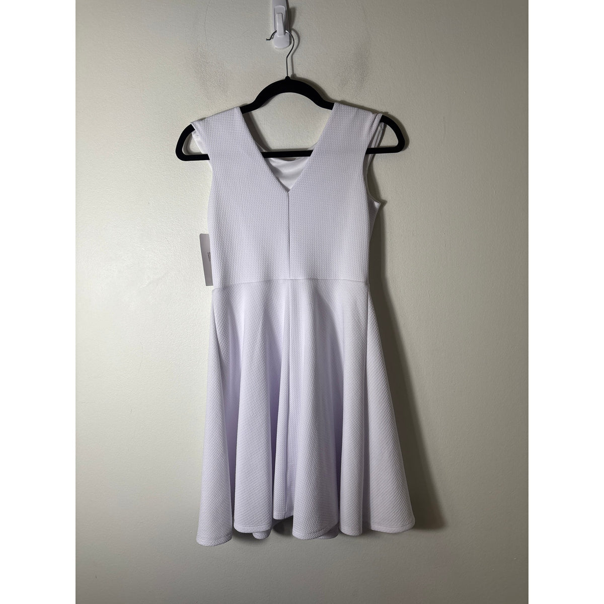 NWT Girls Un Deux Trois White Cap Sleeve Knee Length Dress sz 16