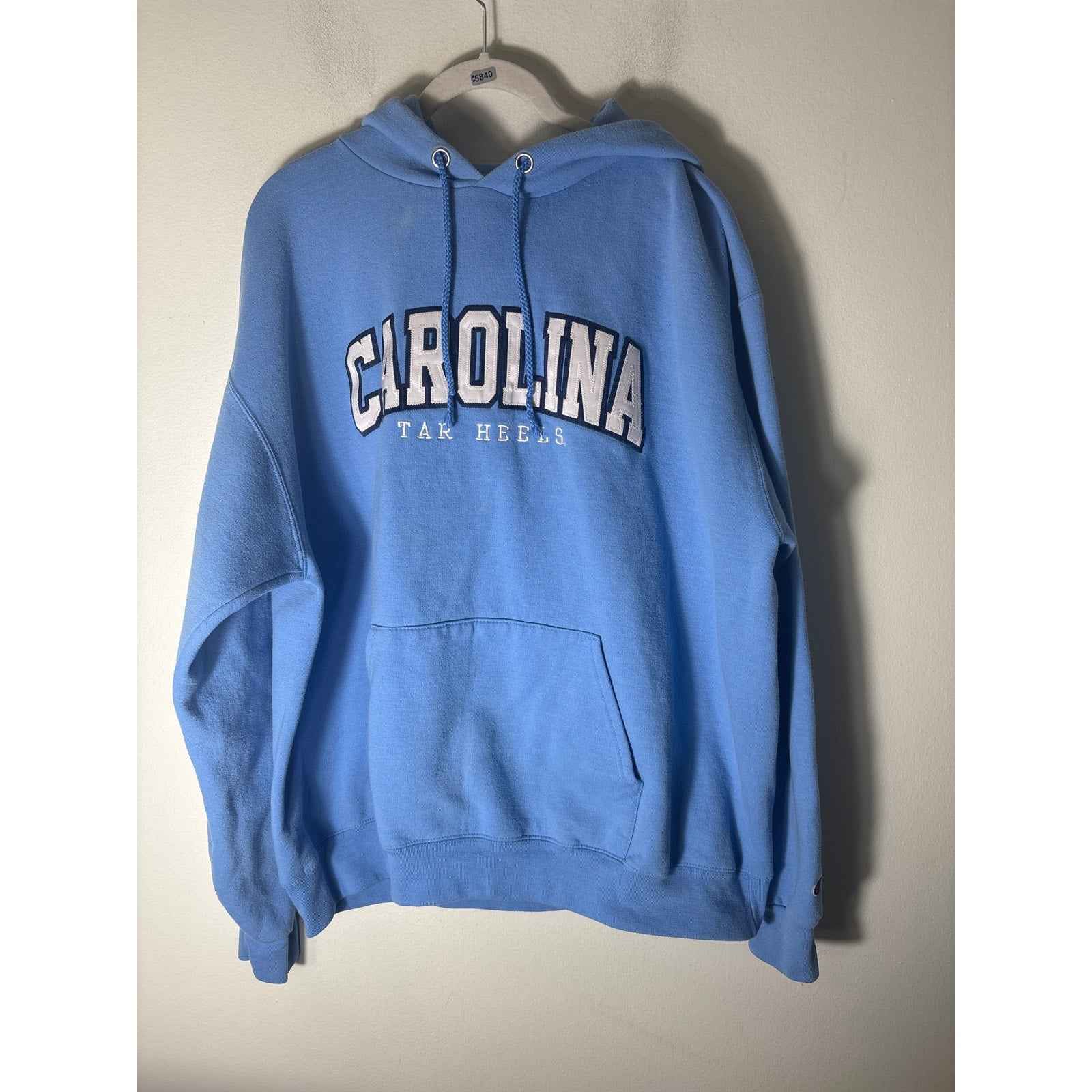 Champion Blue Long Sleeve "Carolina Tar Heels" Hooded Sweatshirt Sz XL