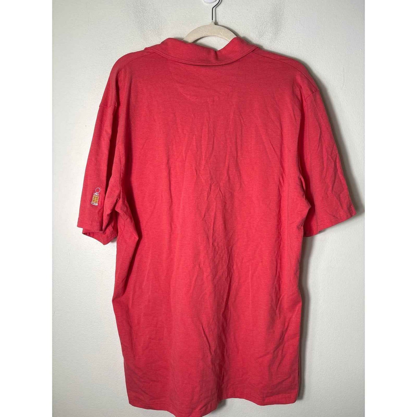 Mens Johnnie-O Salmon Short Sleeve Cotton Golf Shirt Sz L