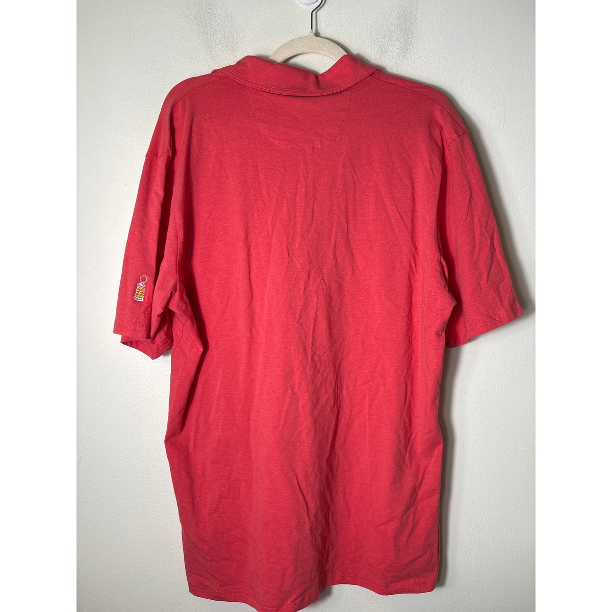 Mens Johnnie-O Salmon Short Sleeve Cotton Golf Shirt Sz L