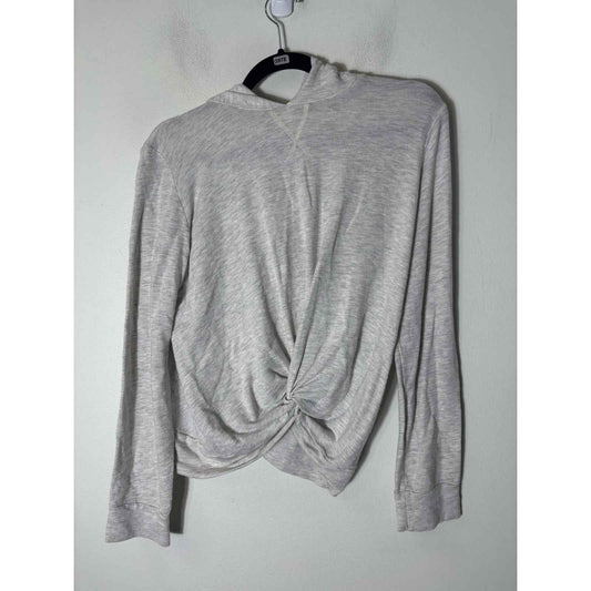 MONROE Light Gray Long Sleeve Hooded Pull Over Sz M