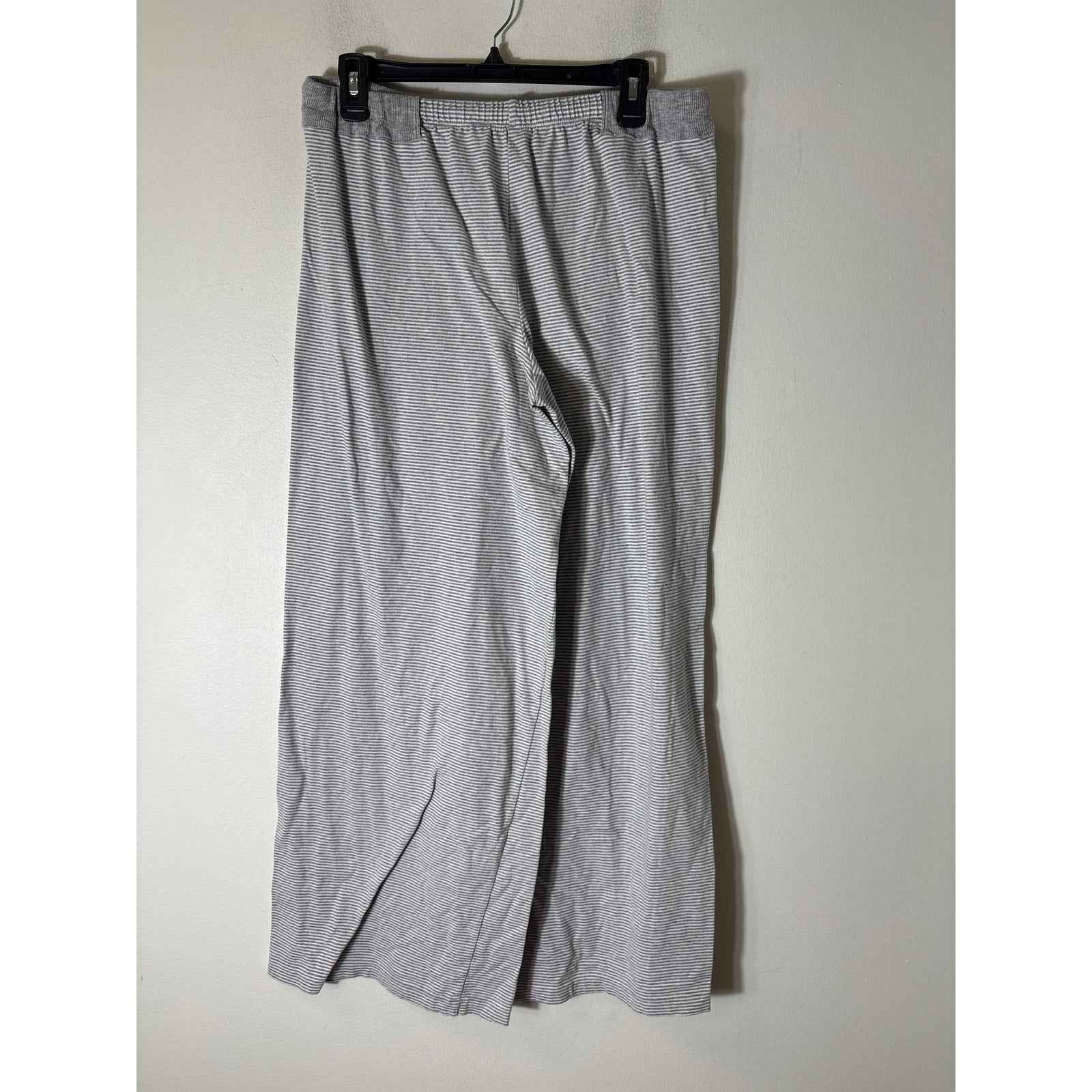 Free People Intimately Gray White Pinstripe Pajama Pants Sz M