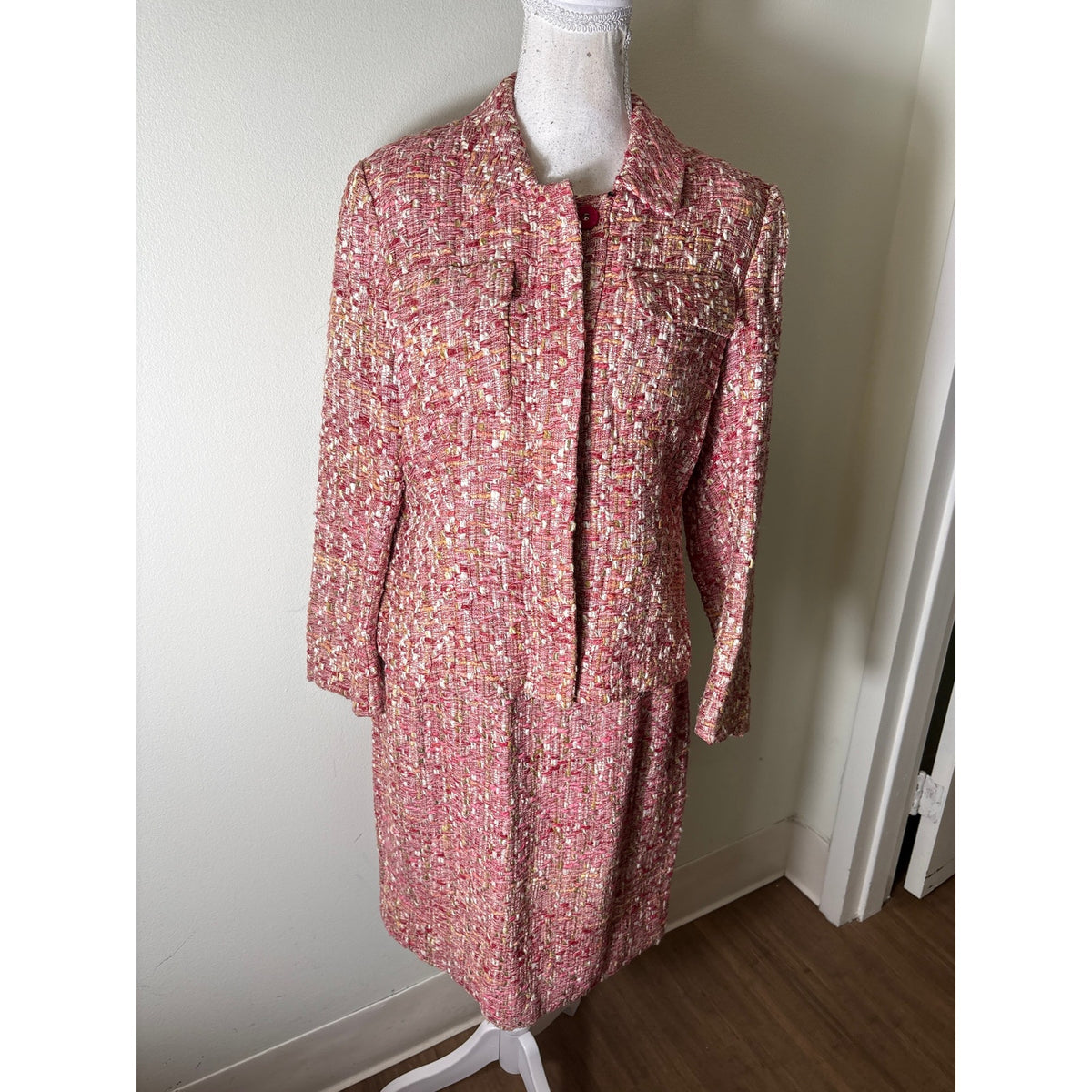 Lafayette 148 Pink Tween Skirt Suit Sz 8