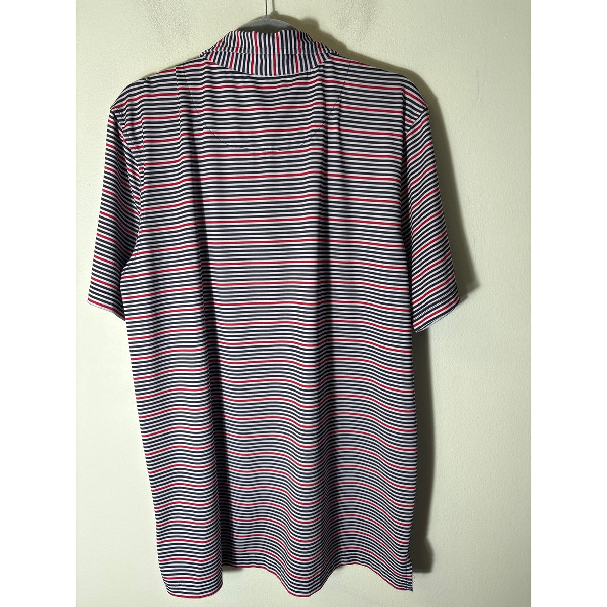 Men's Southern Proper Red White & Blue Striped Golf Shirt Sz XL