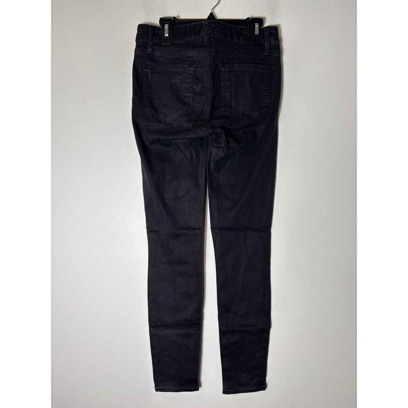 Paige Black Waxed Verdugo Ultra Skinny Jeans Sz 26