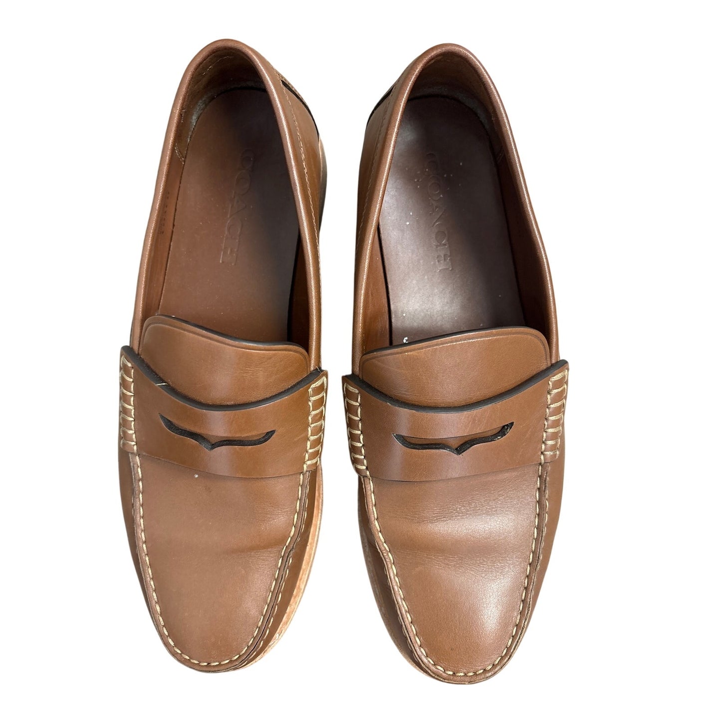Men's Coach Brown Leather Loafer Sz 12D