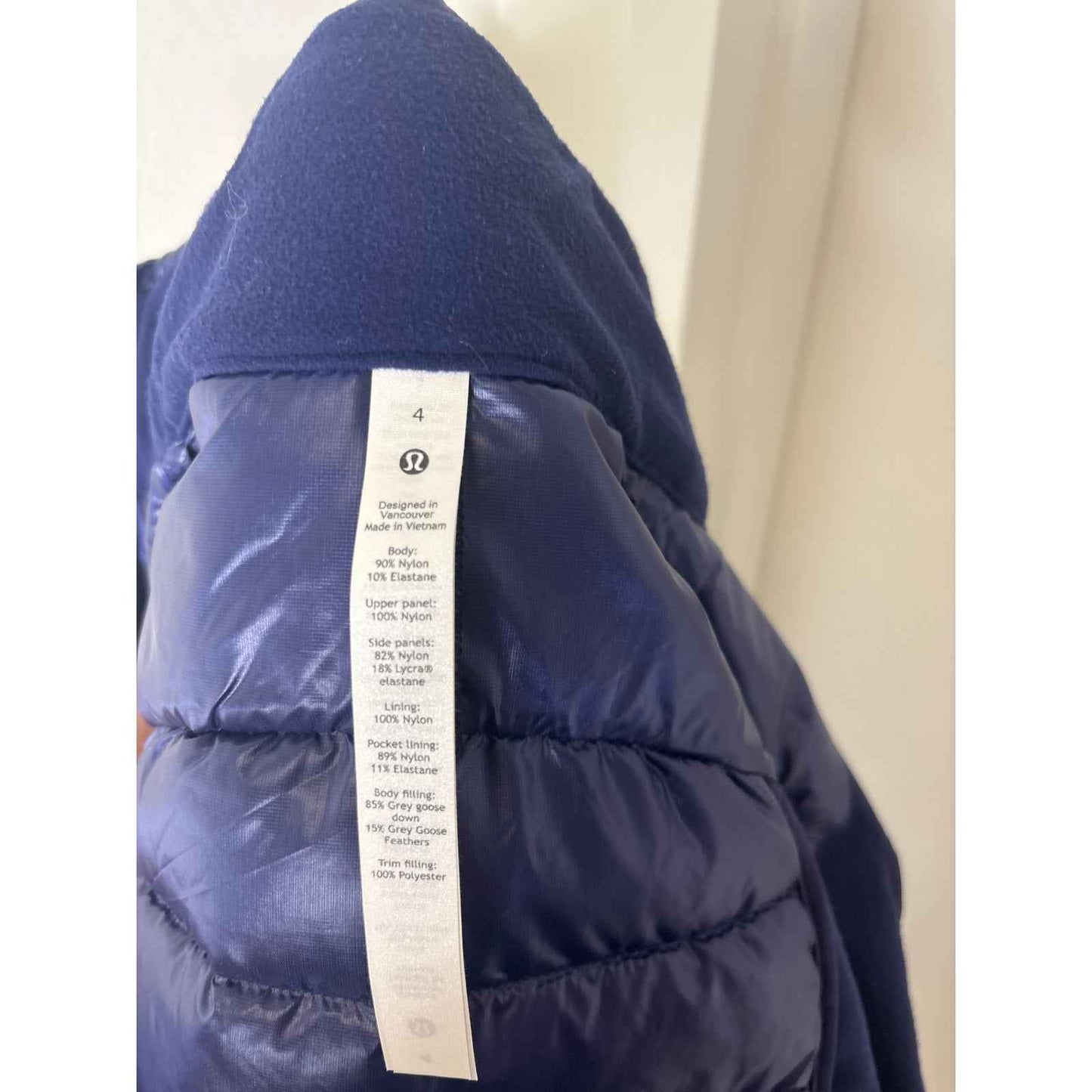 NWT Lululemon Deep Blue "Down for it All" Vest Sz 4