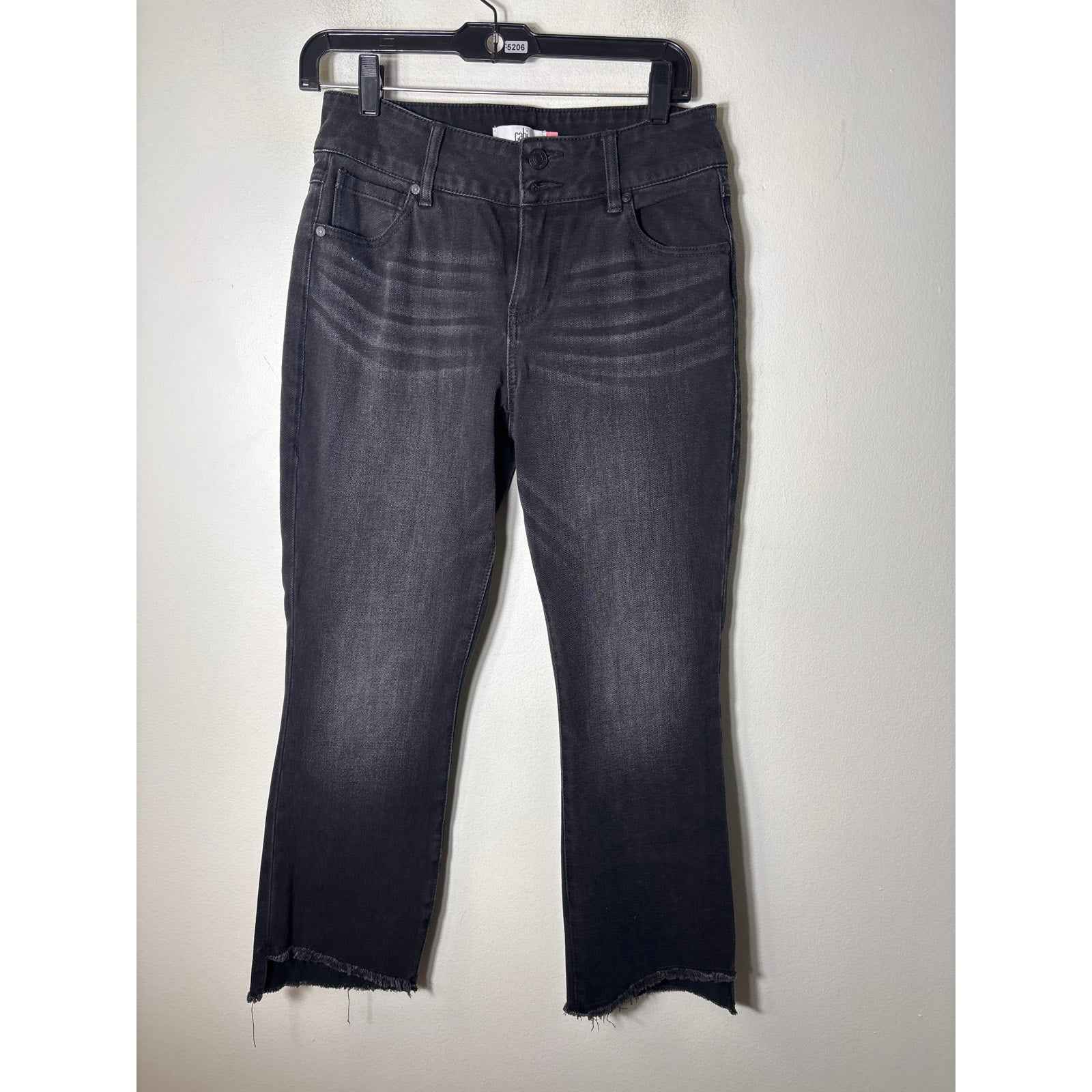 Cabi Black  Hi Low Crop Jeans Sz 4