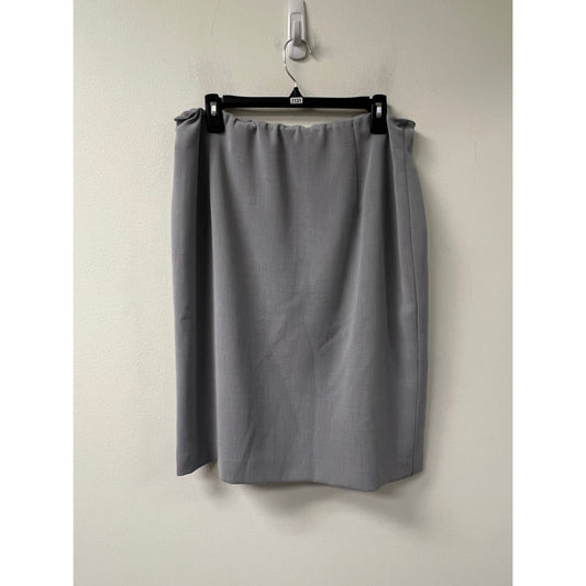 Tahari Grey Gathered Waist Skirt Sz 18