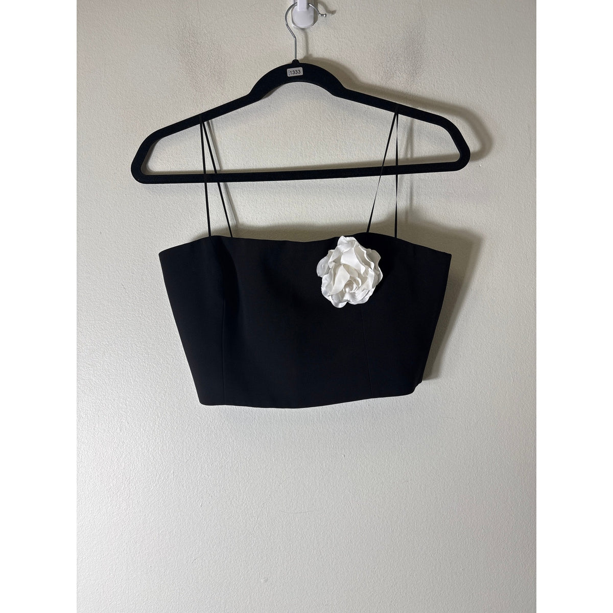 Amanda Uprichard Black Tube Crop Top Sz S