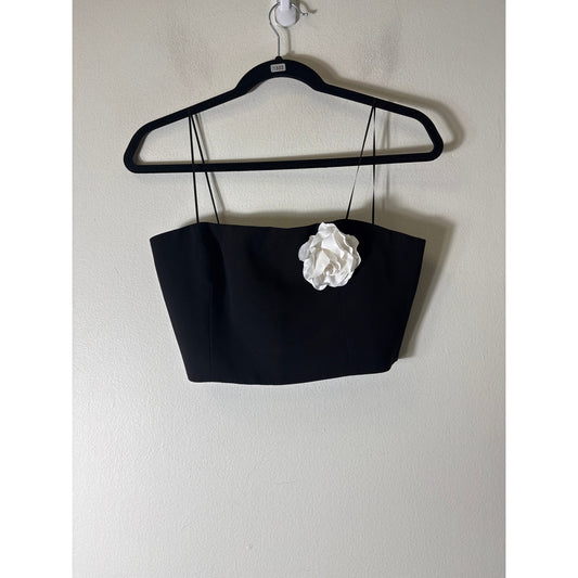Amanda Uprichard Black Tube Crop Top Sz S