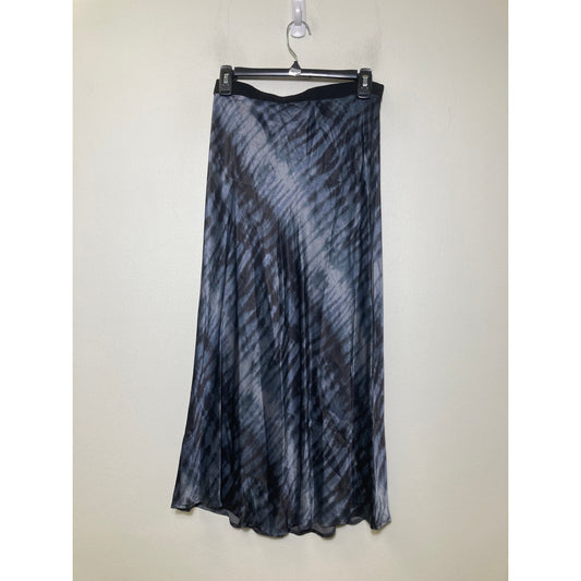 Rails Black and Blue Satin Bias Midi Skirt Sz S