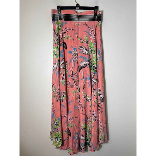 Diane Von Furstenberg Pink Floral Maxi Skirt Sz (no tag) fits like M