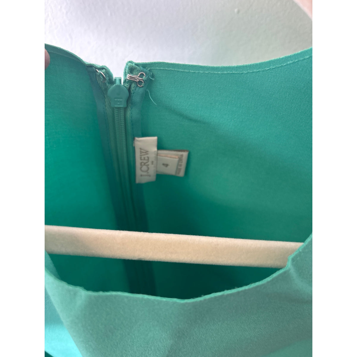J.Crew Mint Scalloped Shift Dress Sz 4