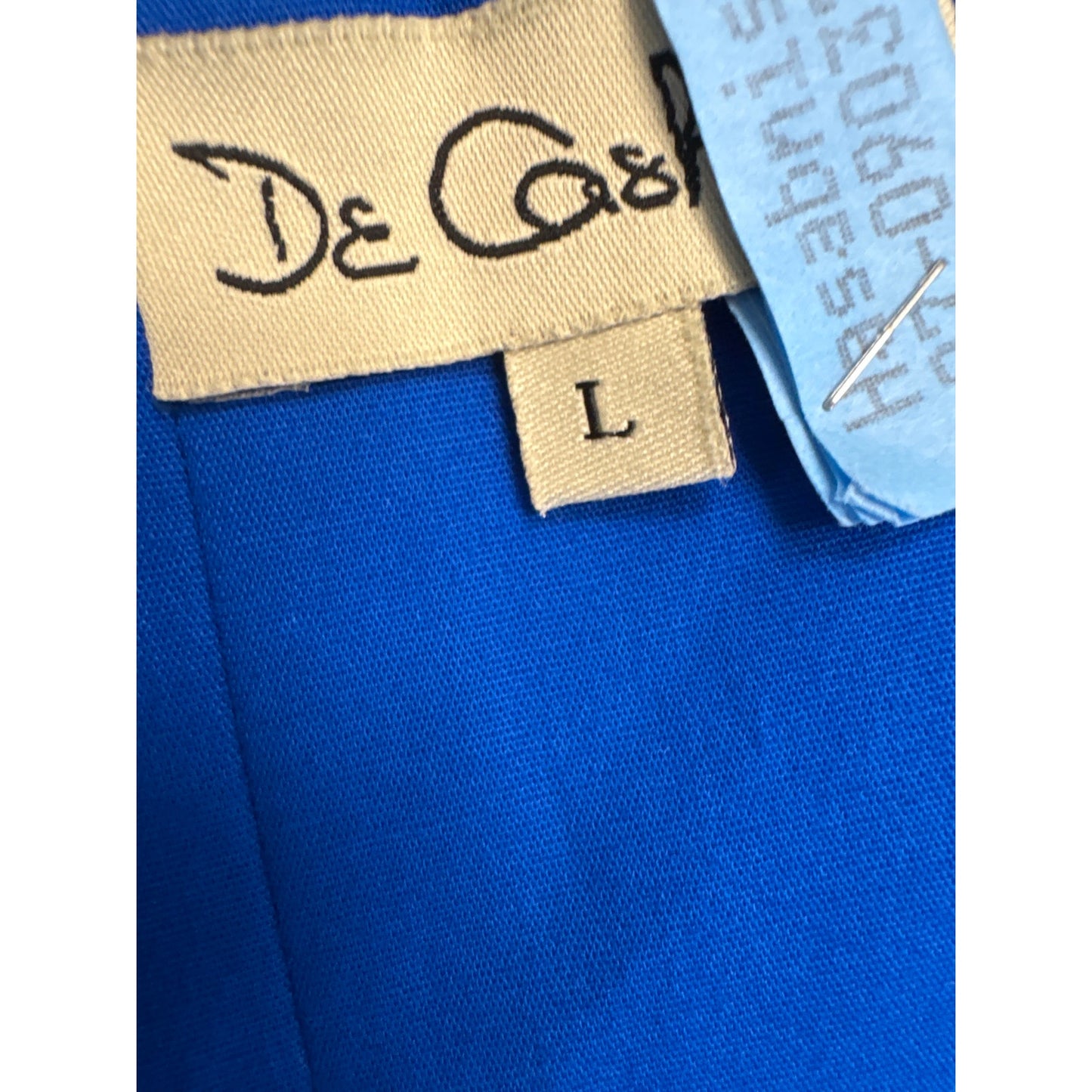 De Castro Campo Blue and White Corset Bustier Top and Pants Set Sz L