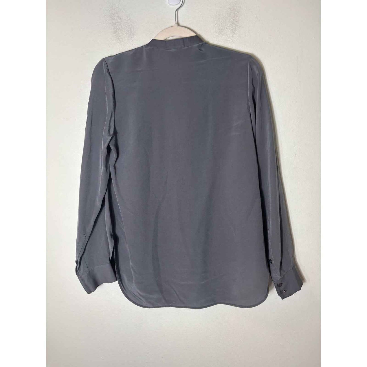 Vince Gray Silky Blouse Sz XS