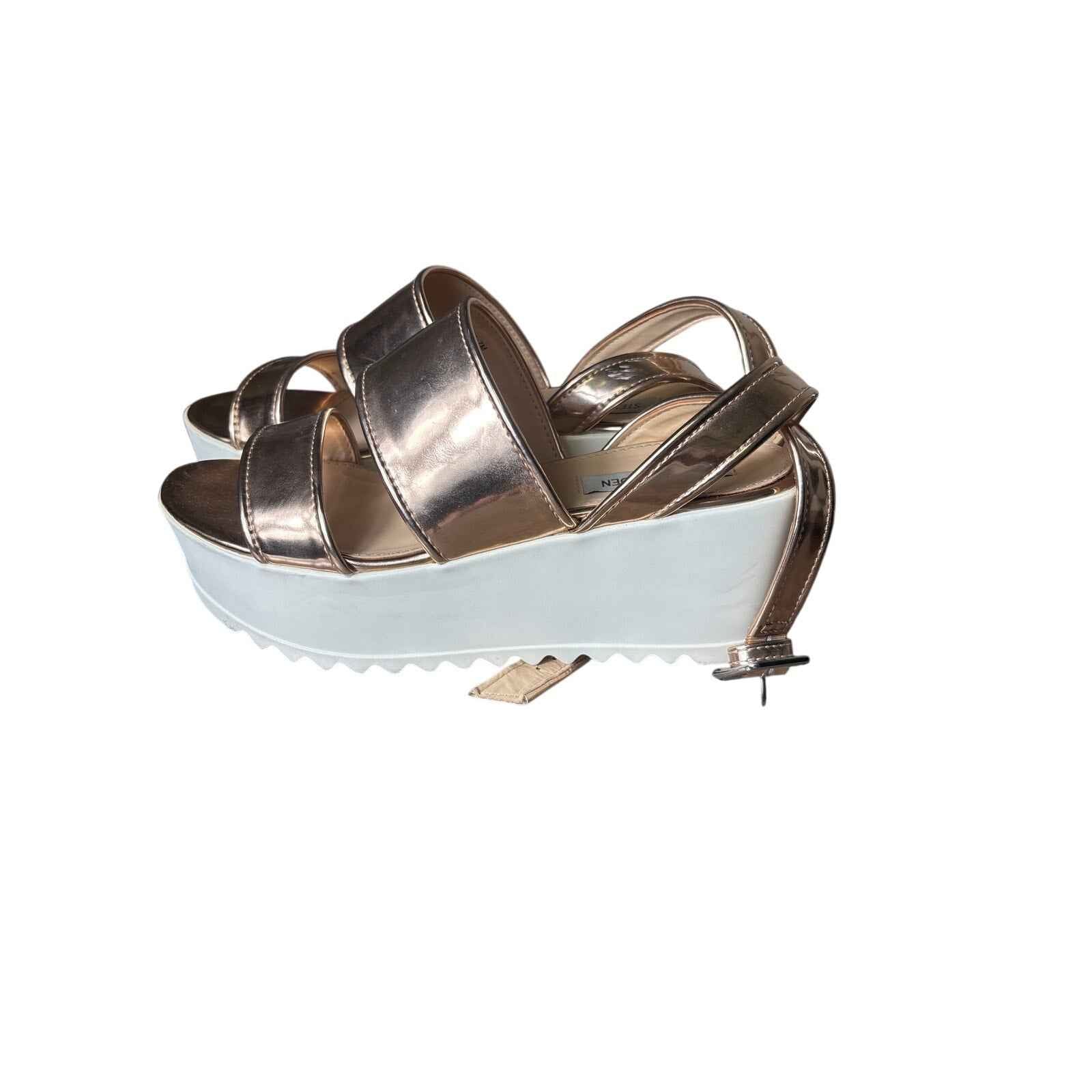 Steve Madden Metallic Copper Snorkell Platform Sandal Sz 7
