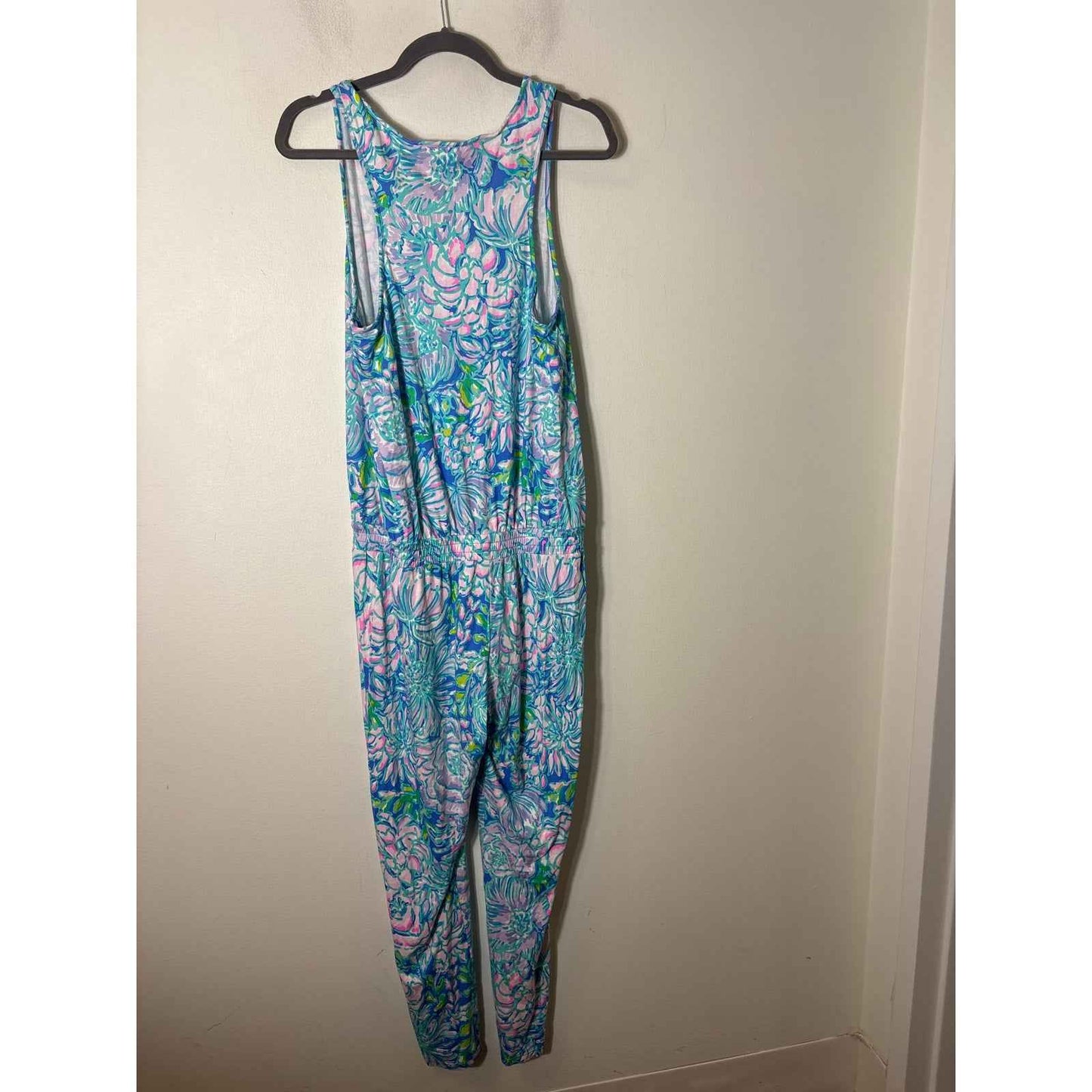 Lilly Pulitzer Blue Pink Sleeveless Romper Sz M