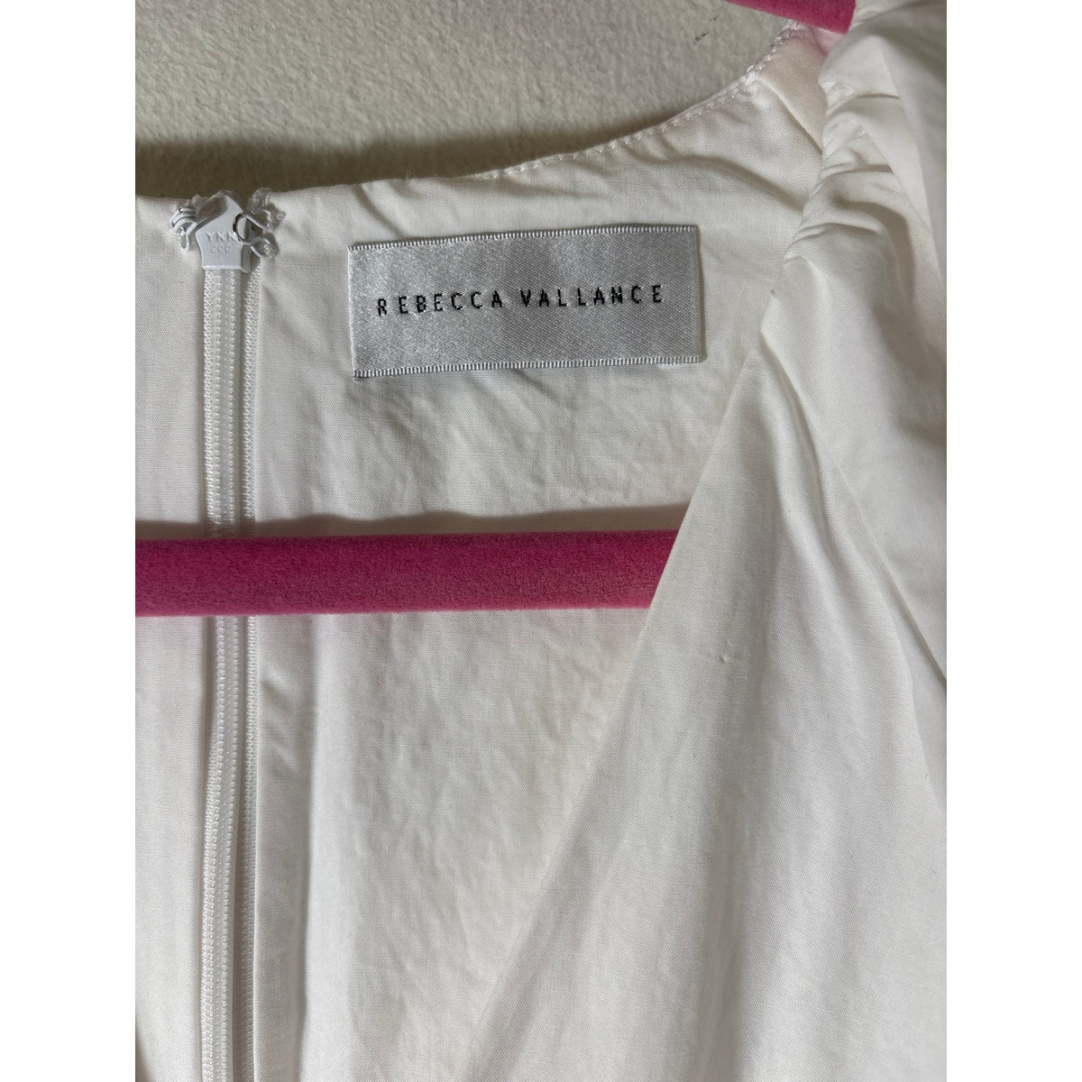 Rebecca Valance Crisp White Short Puff Sleeve A-Line Dress Sz 6