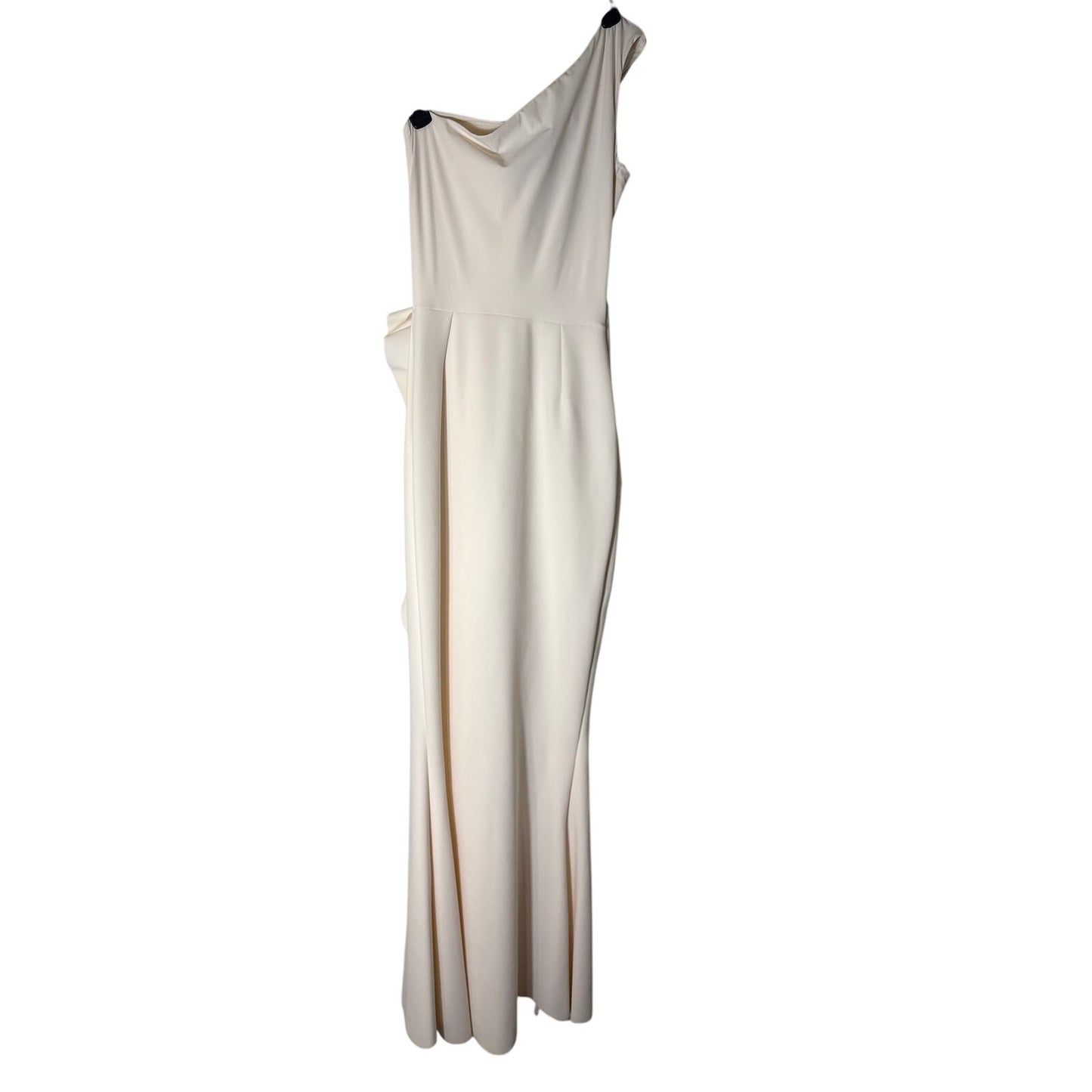 Chiara Boni Cream One Shoulder Gown Sz 38