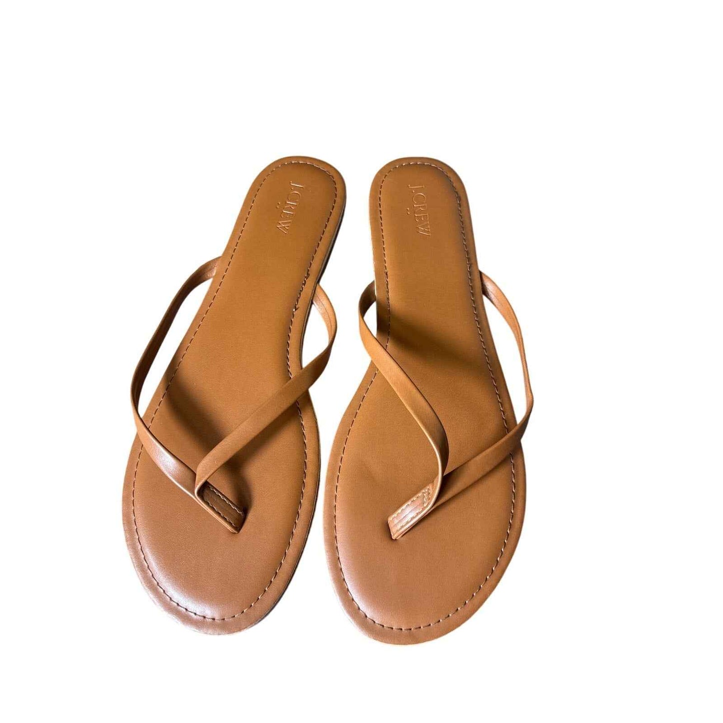 NWOB J. Crew Brown Flip Flops Sz 12