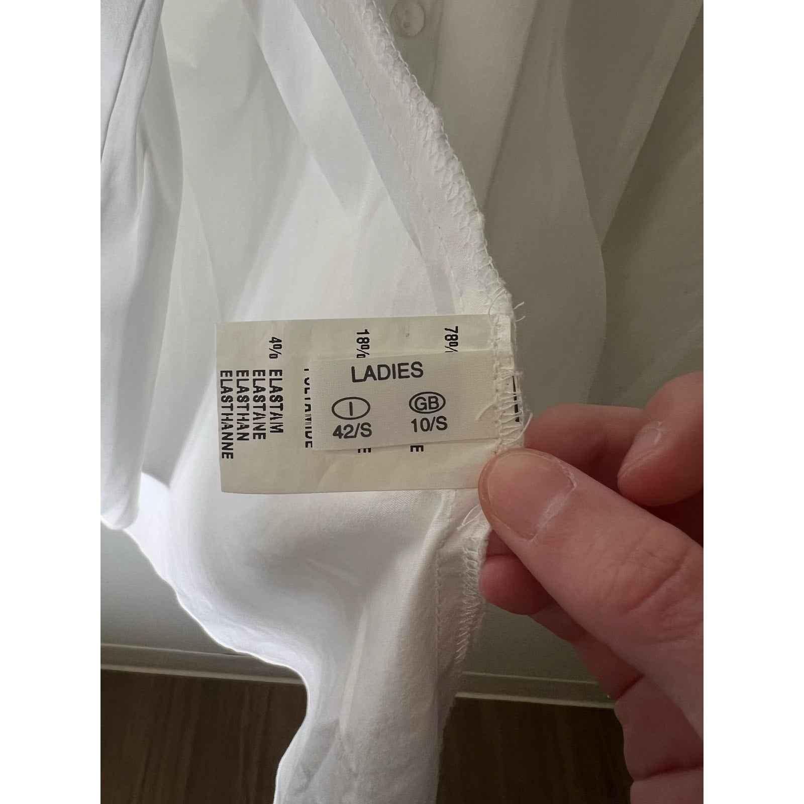 Fabiana Filippi Crisp White Long Sleeve Shirt Dress Sz S