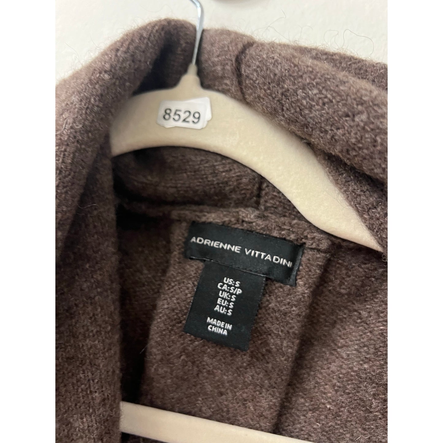 Adrienne Vittadini Loose Fit Sweater in Brown Sz S