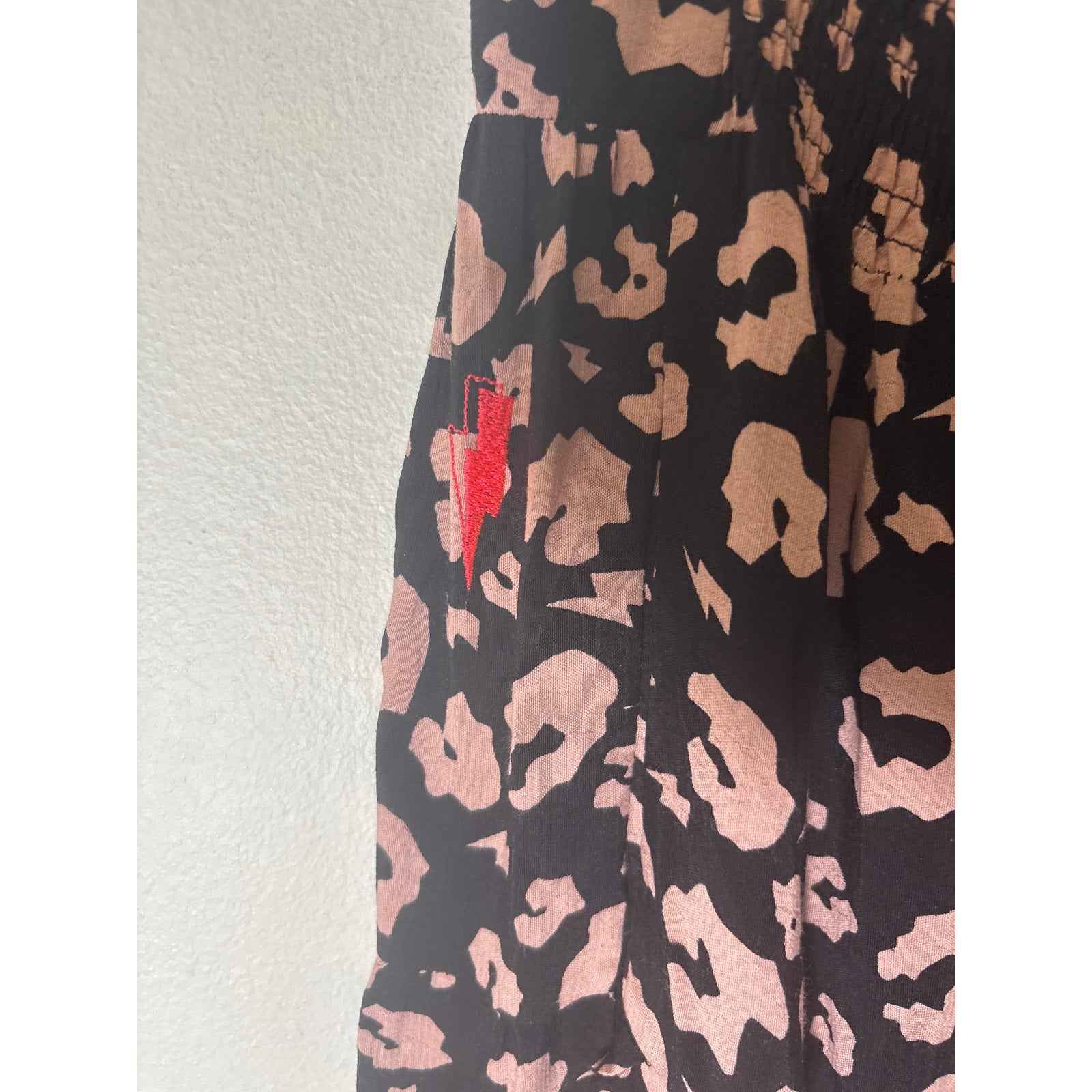 Scamp & Dude Black Pink Pull On Maxi Skirt Sz 6