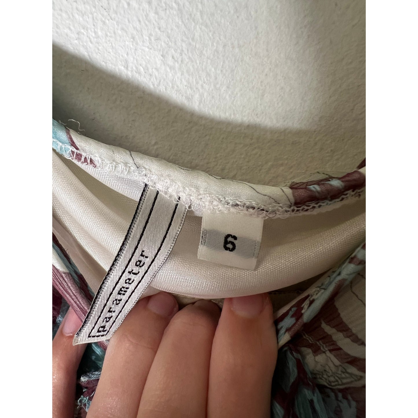 parameter Blue Floral Tank Top Sz 6