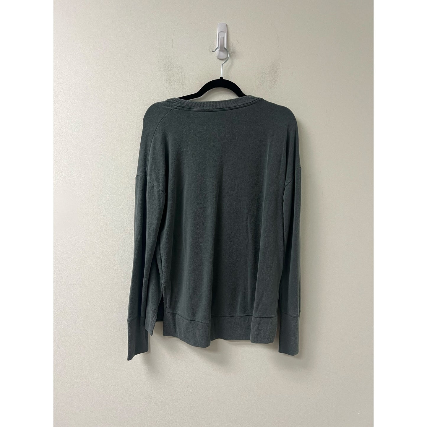 Athleta Green Gray Long Sleeve Sweatshirt Sz M