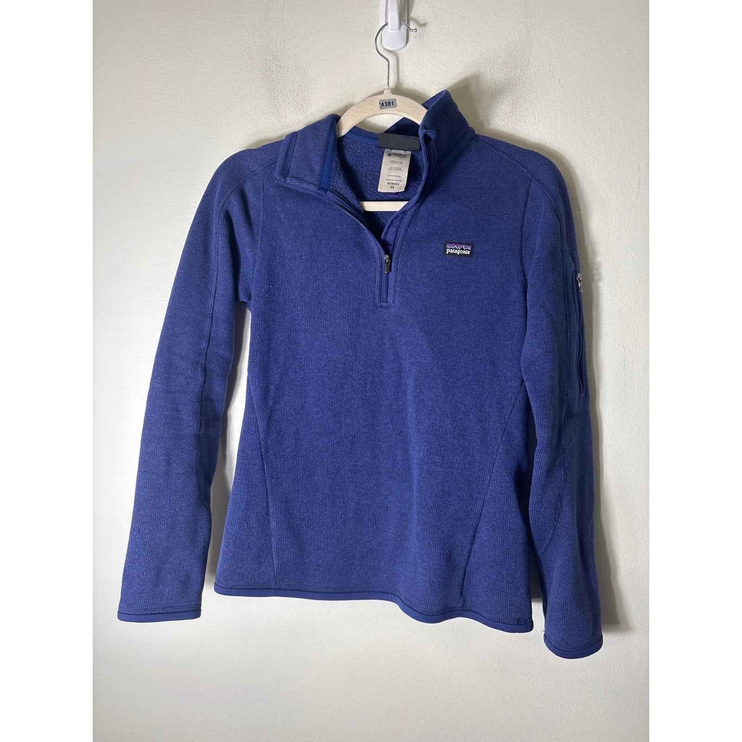 Patagonia Dark Blue Long Sleeve Quater Zip Pullover Sz XS