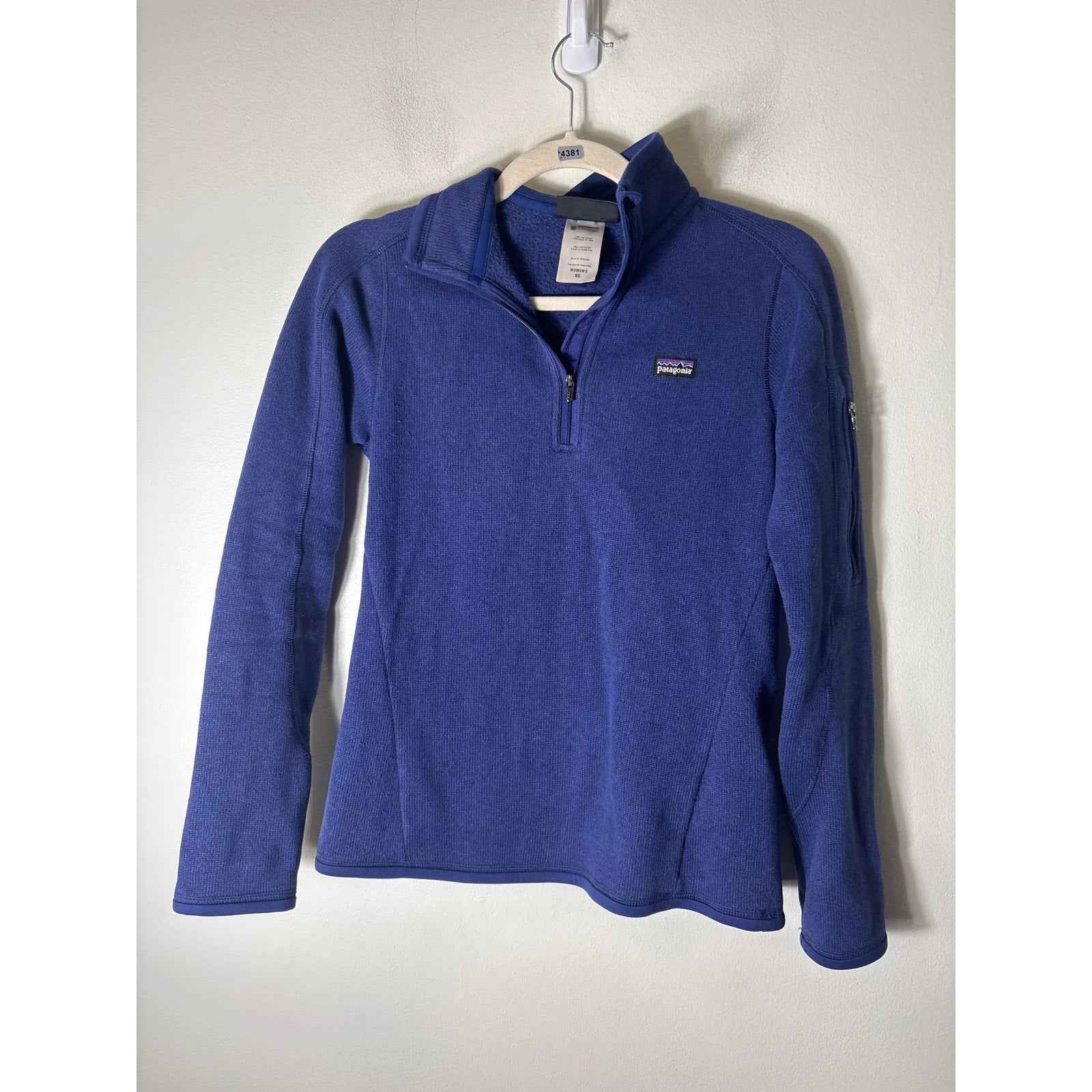 Patagonia Dark Blue Long Sleeve Quater Zip Pullover Sz XS