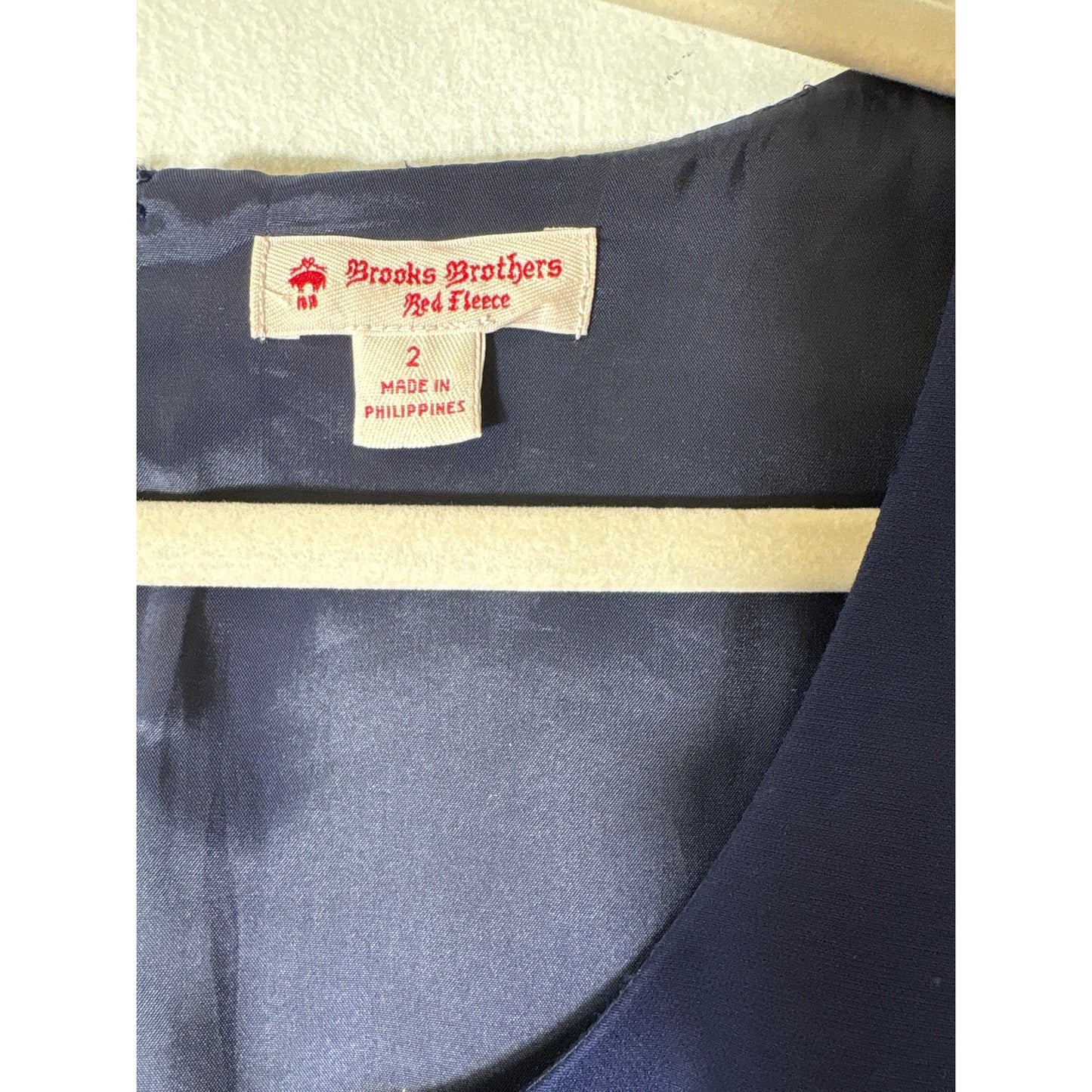 Brooks Brothers Navy Sleeveless Belted Knee Length sz 2