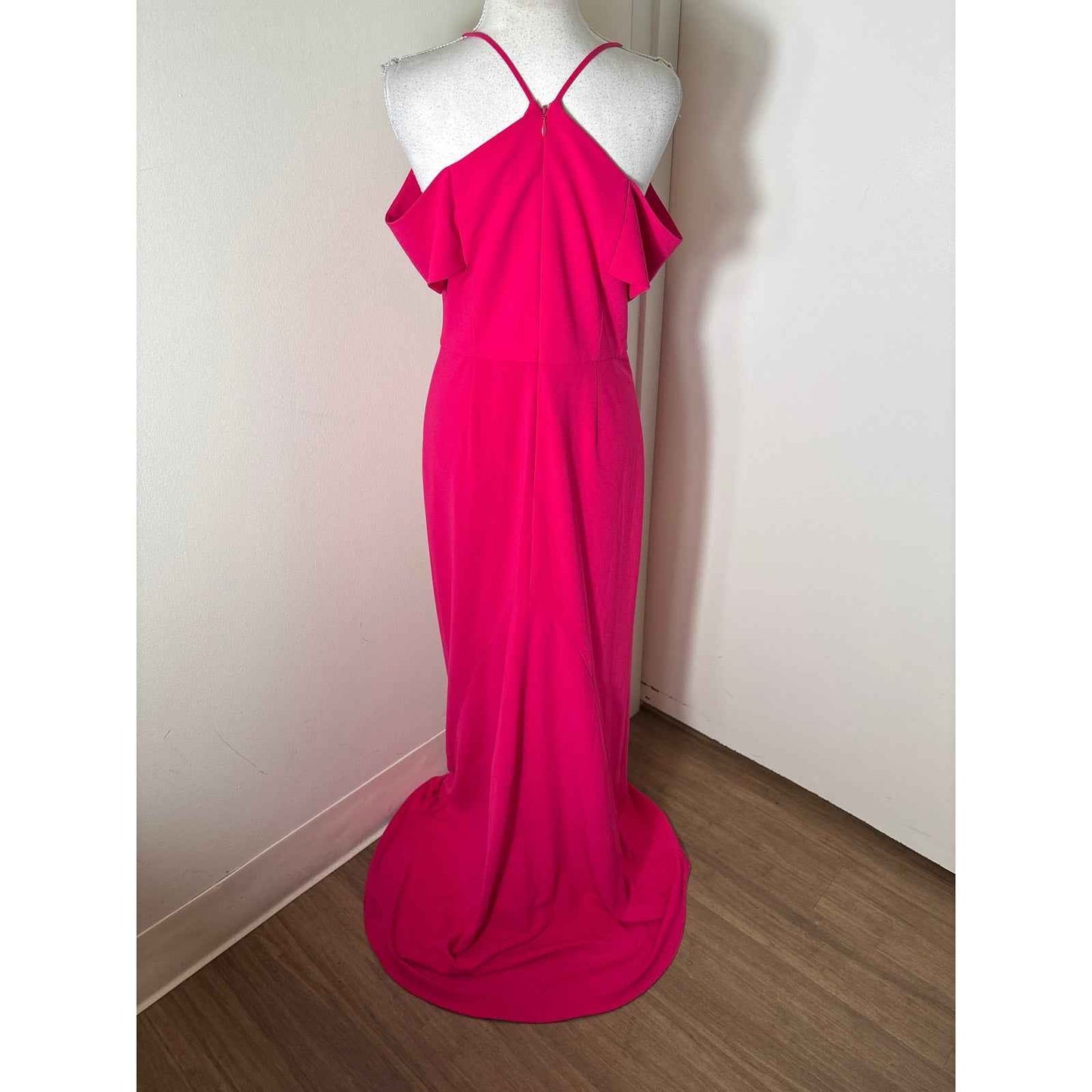 Halston Heritage Hot Pink Gown Sz 4