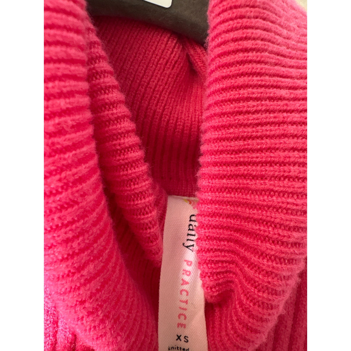 Daily Practice Pink Ribbed Turtleneck Sweater Dress Sz XS