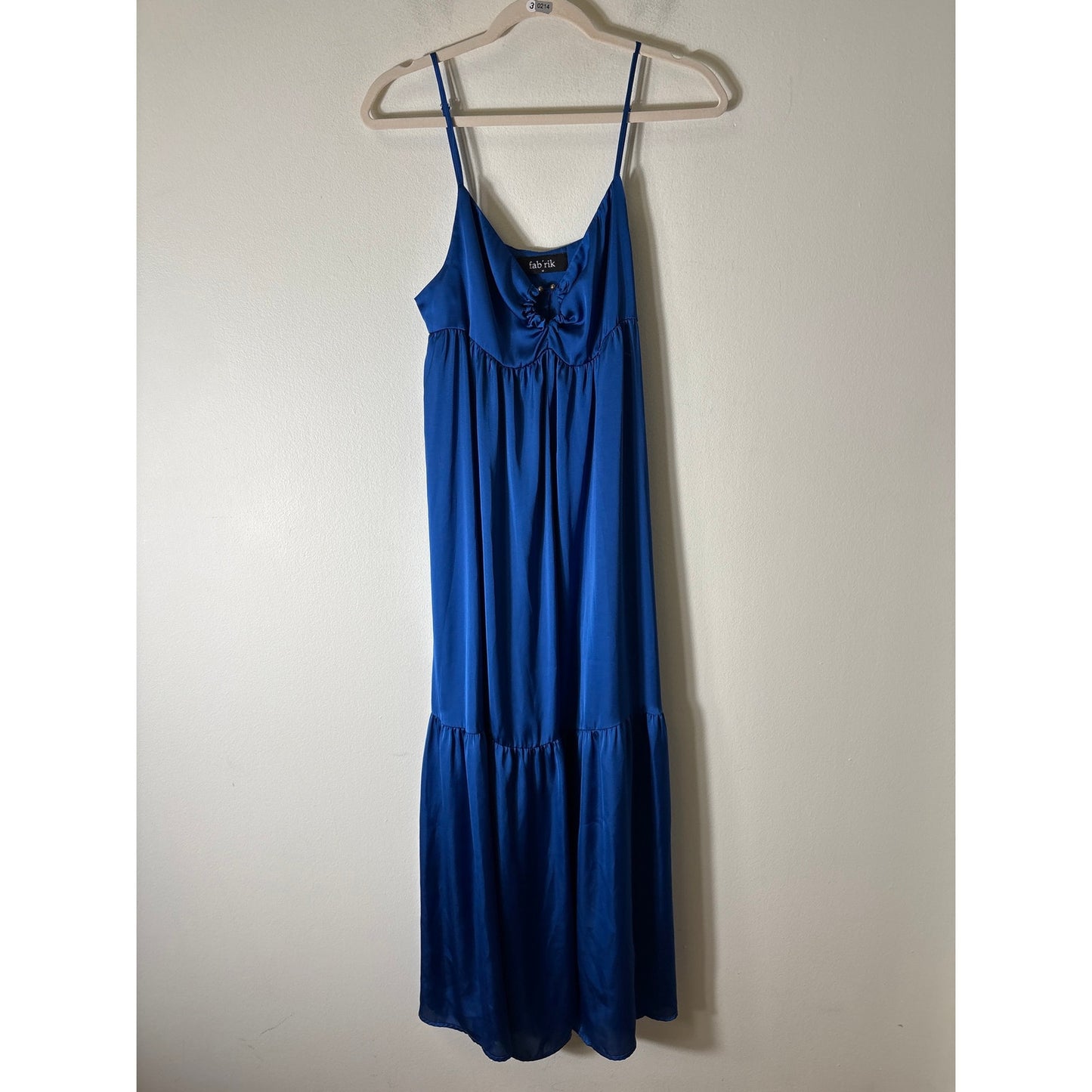 Fabrik Blue Cobolt Satiny Gown Sz M